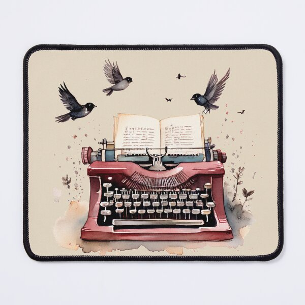 Item preview, Vintage Typewriter with Birds designed and sold by emilypigou.