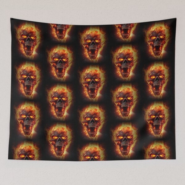 Item preview, Portrait of a Burning Skull designed and sold by MummyEffect.