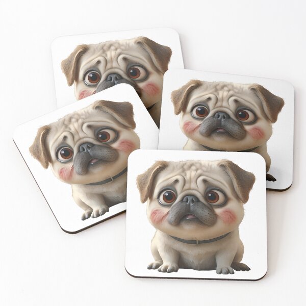 Item preview, 3D Rendered Chubby Pug Sitting  designed and sold by quibrak.