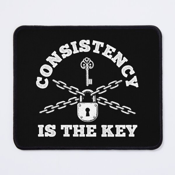 Item preview, Consistency is the key - motivational designed and sold by MO DESIGNS.