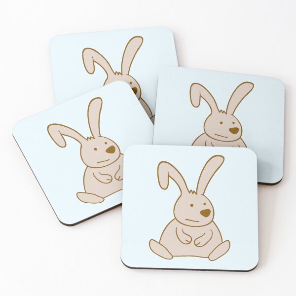 Item preview, Bunny Sits Bored Boring Chubby Fat Rabbit sitting designed and sold by shirt-o-mat.