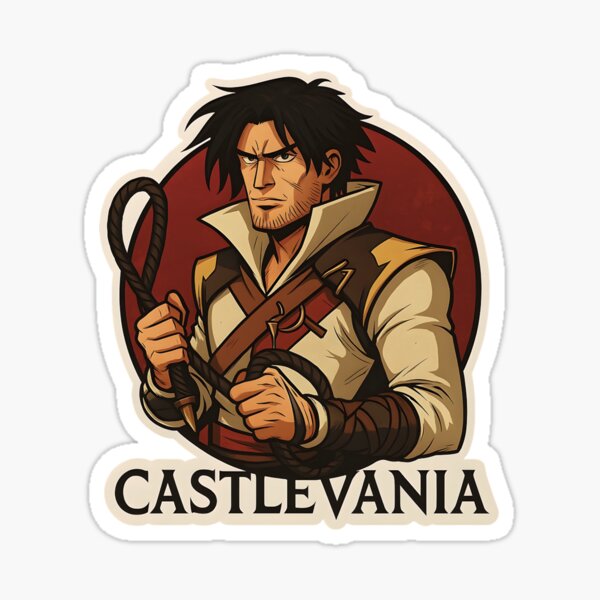 Item preview, Trevor Belmont Sticker – Castlevania Netflix Fan Art Tribute designed and sold by WAUZ.