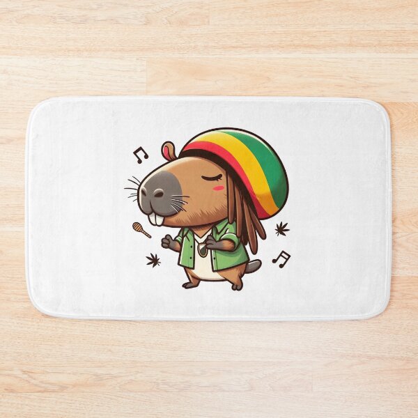 Item preview, Cute Capybara Enjoying Reggae Vibes designed and sold by wuttichaikml.