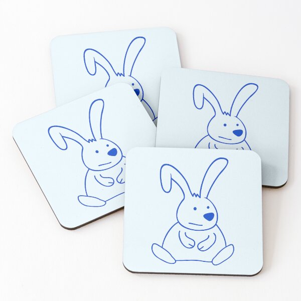 Item preview, Bunny Sits Bored Boring Chubby Fat Rabbit sitting designed and sold by shirt-o-mat.