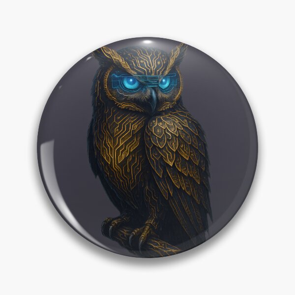 Item preview, Cybernetic owl. Strigiforme. Futuristic bird design. designed and sold by Shoot-The-Moon.
