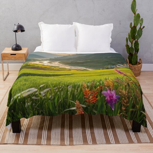 Item preview, Valley of Serenity A Rural Landscape of Rice and River designed and sold by BlareBlare.