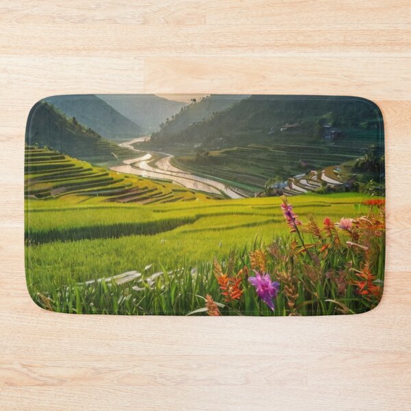 Item preview, Valley of Serenity A Rural Landscape of Rice and River designed and sold by BlareBlare.