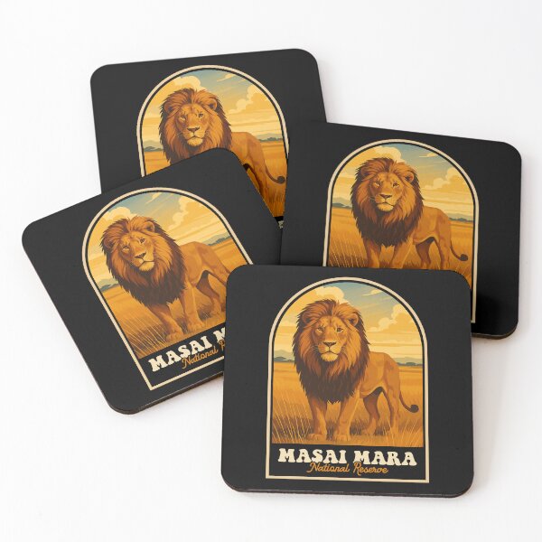 Item preview, Masai Mara National Reserve Vintage Lion Safari Art designed and sold by JackCurtis1991.