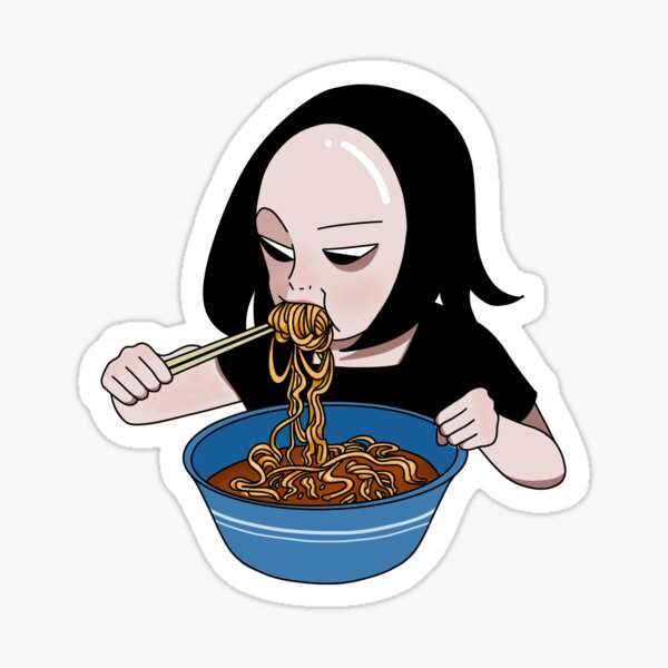Vista previa del artículo con la obra «Mukbang de chica Veen», diseñado y vendido por Amonwantmoney.