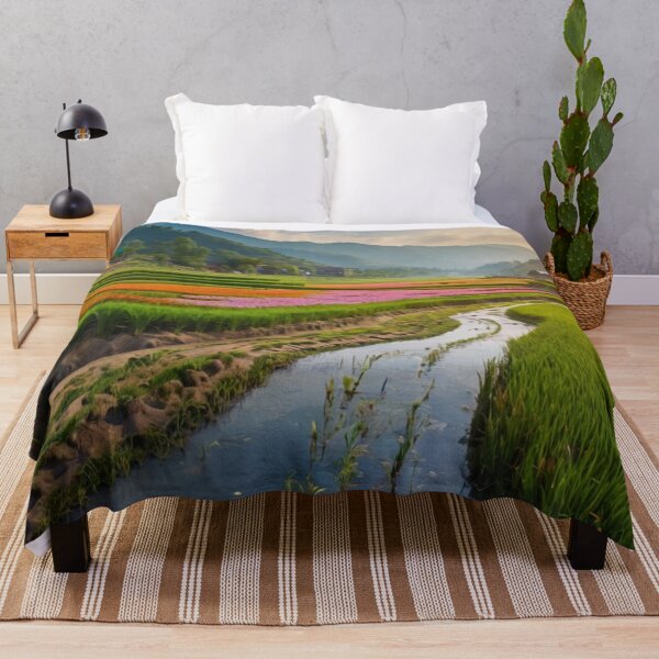Item preview, Whispers of Nature: Rural Valley by the Flowing River designed and sold by BlareBlare.
