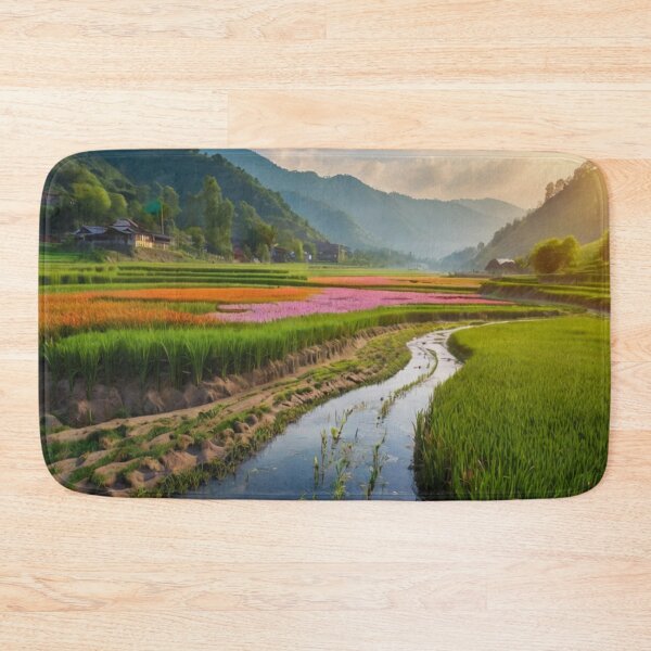 Item preview, Whispers of Nature: Rural Valley by the Flowing River designed and sold by BlareBlare.
