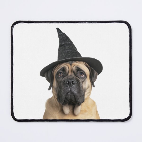 Item preview, Bullmastiff Dog Wearing Halloween Witch Hat designed and sold by LazyOwlStore.