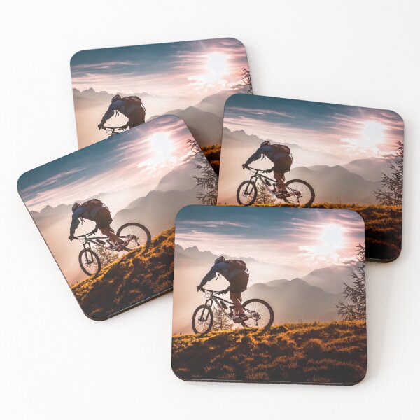 Item preview, High-Altitude MTB Shredder Conquers Mountain Peaks designed and sold by GrizzlyCollective.