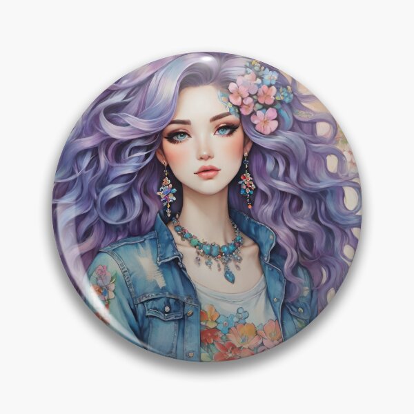 Item preview, Purple Wisteria Beauty In Blue Jean Jacket designed and sold by CarrollGene.