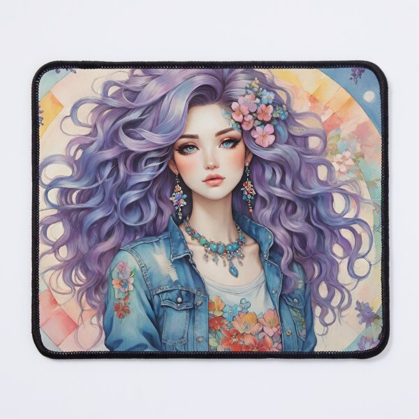 Item preview, Purple Wisteria Beauty In Blue Jean Jacket designed and sold by CarrollGene.