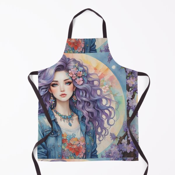Item preview, Purple Wisteria Beauty In Blue Jean Jacket designed and sold by CarrollGene.