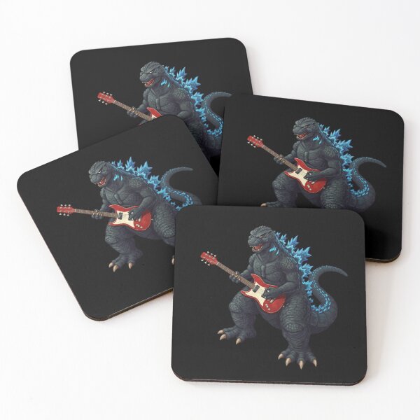 Item preview, Godzilla Playing Electric Guitar T-Shirt | Vintage Rock Dinosaur Tee for Men designed and sold by Colorful-Garden.