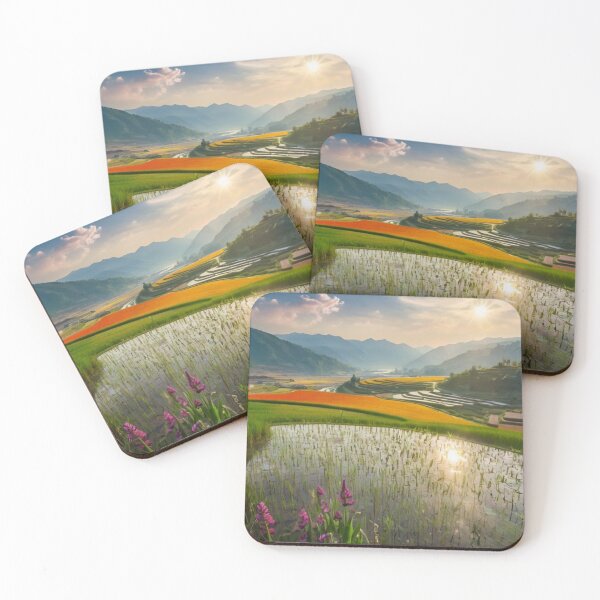 Item preview, Sunlit Rice Terraces Beside the Gentle River designed and sold by BlareBlare.