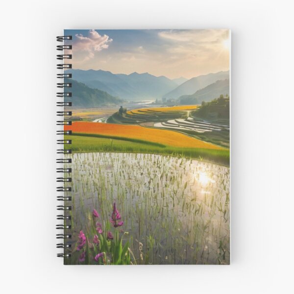 Item preview, Sunlit Rice Terraces Beside the Gentle River designed and sold by BlareBlare.