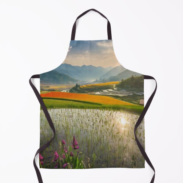 Item preview, Sunlit Rice Terraces Beside the Gentle River designed and sold by BlareBlare.