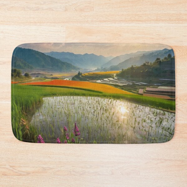 Item preview, Sunlit Rice Terraces Beside the Gentle River designed and sold by BlareBlare.