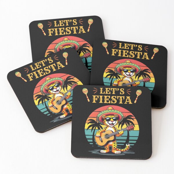 Item preview, Retro Sunset Leopard Fiesta Guitar Party Vibes designed and sold by Abdu  Innovations.