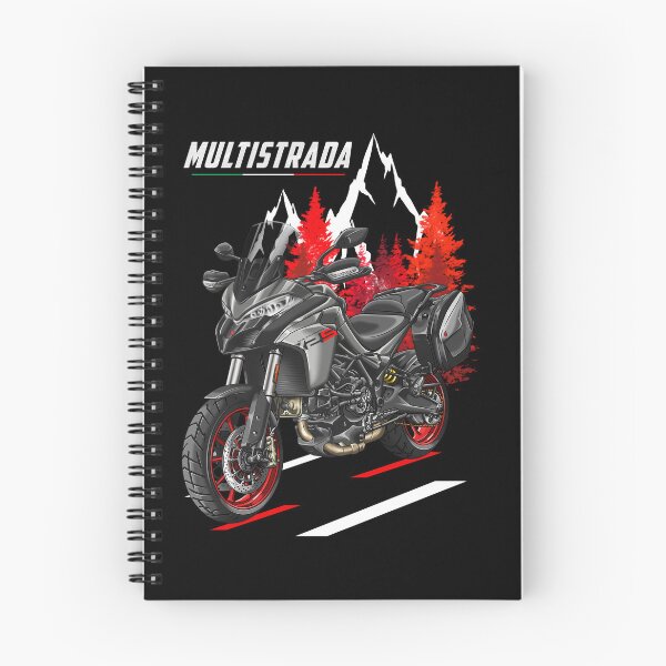 Item preview, Ducati Multistrada V2S (Thrilling Black & Street Grey + Saddlebags) for Motorcycle Riders designed and sold by MotoApparelHub.