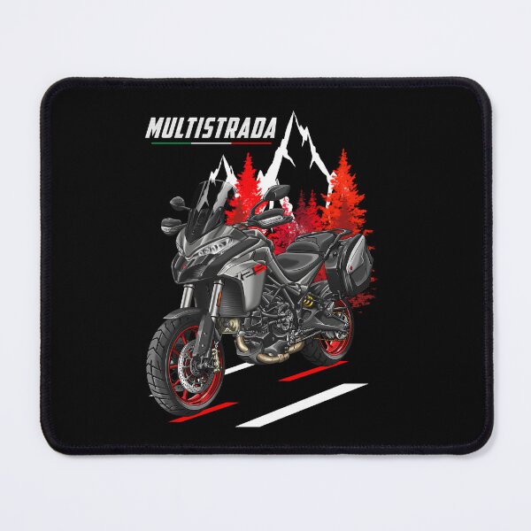 Item preview, Ducati Multistrada V2S (Thrilling Black & Street Grey + Saddlebags) for Motorcycle Riders designed and sold by MotoApparelHub.