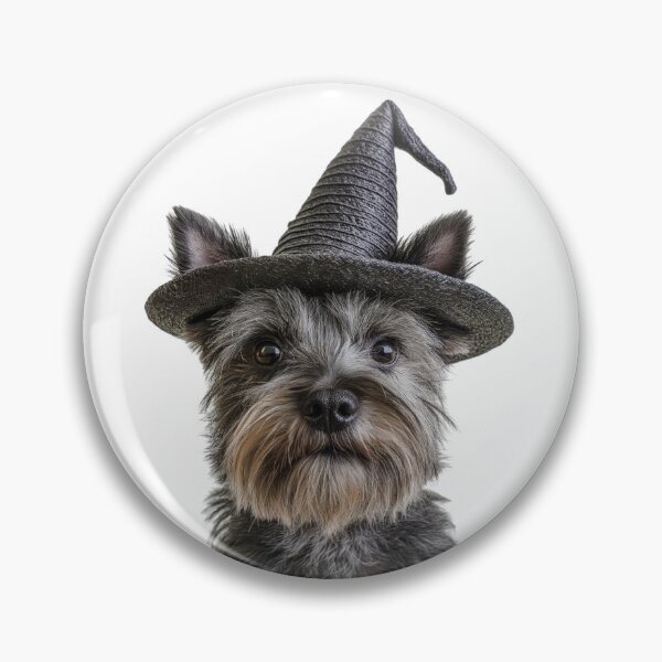Item preview, Cairn Terrier Dog Wearing Halloween Witch Hat designed and sold by LazyOwlStore.