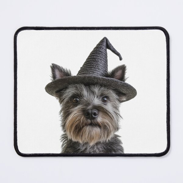 Item preview, Cairn Terrier Dog Wearing Halloween Witch Hat designed and sold by LazyOwlStore.