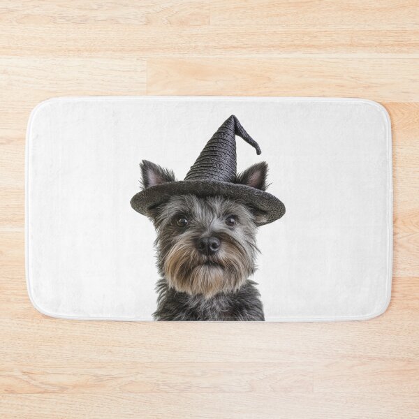 Item preview, Cairn Terrier Dog Wearing Halloween Witch Hat designed and sold by LazyOwlStore.