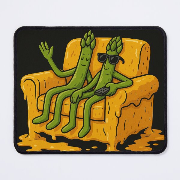 Item preview, Cheesy Asparagus – The Ultimate Comfort Food Graphic designed and sold by POD DYNASTY | Original Print On Demand T-Shirt Graphics.