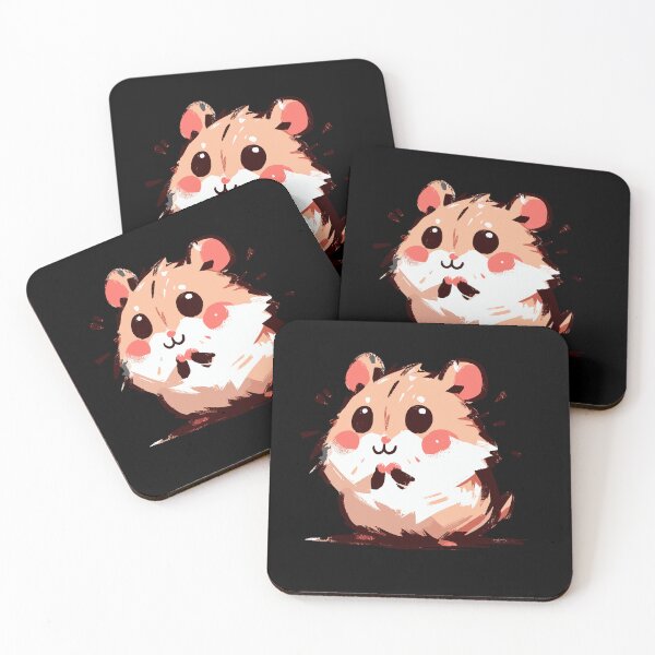 Item preview, Chubby Hamster Illustration – Cute Messy Brush Kawaii Rodent designed and sold by Emegan Print Art.