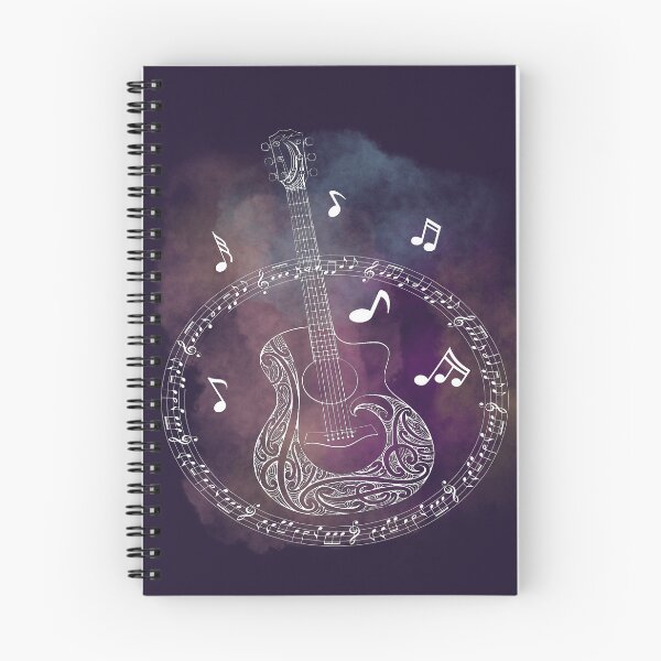 Item preview, Guitar with music notes - white designed and sold by LiskoDesign.