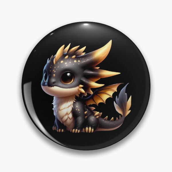 Item preview, Black and yellow cute dragon  designed and sold by RWT-Design.