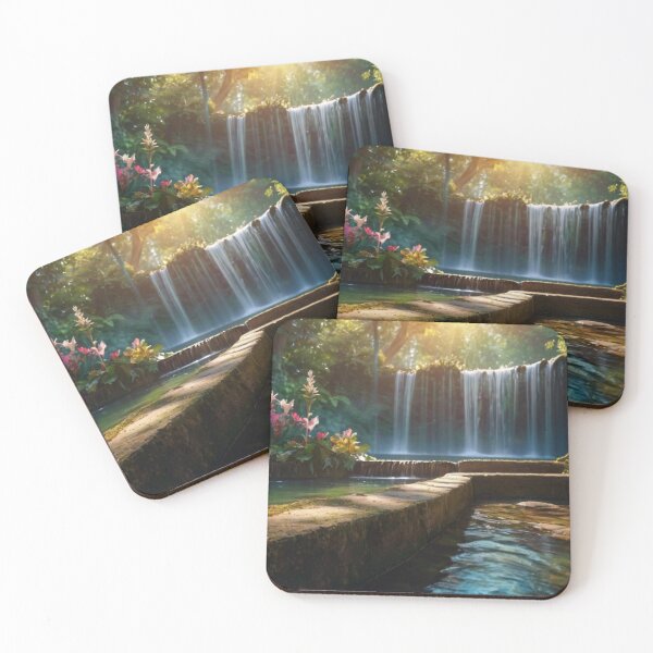 Item preview, Enchanted Oasis: The Sacred Fountain Among Waterfall and Nature designed and sold by BlareBlare.