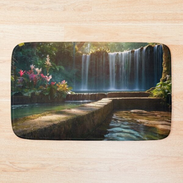 Item preview, Enchanted Oasis: The Sacred Fountain Among Waterfall and Nature designed and sold by BlareBlare.