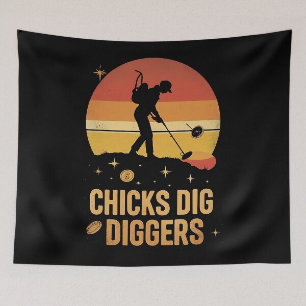 Item preview, Chicks Dig Diggers Metal Detecting designed and sold by DomTeesHaven.