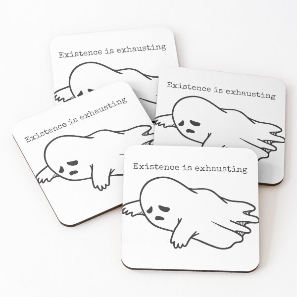 Item preview, Existence is Exhausting – Minimalist Sad Ghost designed and sold by imaginariun.