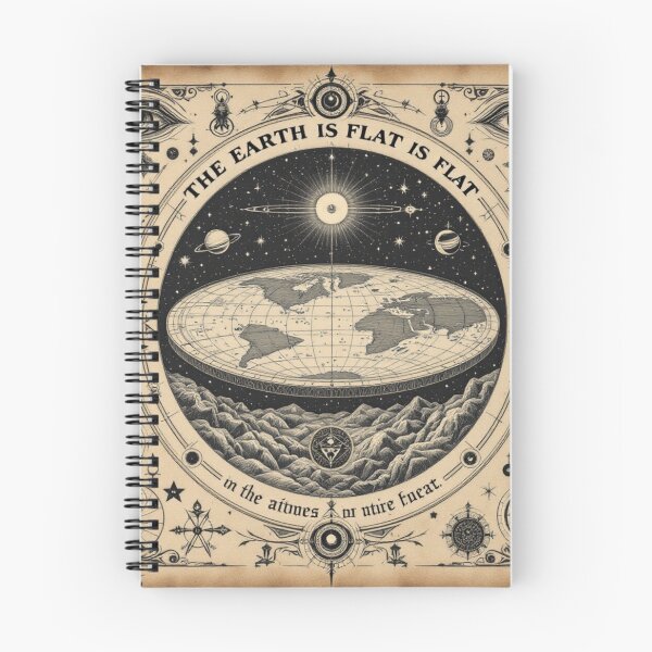 Item preview, “The Great Flat Earth Map – Occult Cartography of a Forgotten Truth” designed and sold by GL1TCH-WEAR.