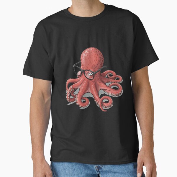 Item preview, Smart Octopus Wearing Glasses – Funny Nerdy Sea Creature Design designed and sold by Colorful-Garden.