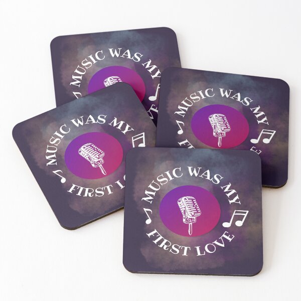 Item preview, Music was my first love - Microphone purple / white designed and sold by LiskoDesign.