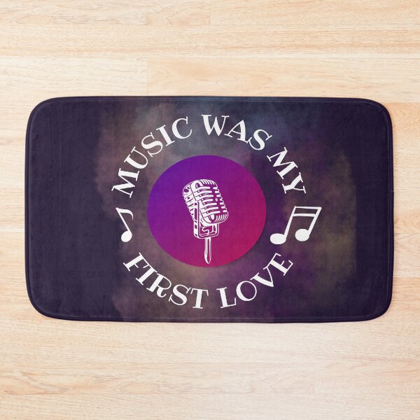 Item preview, Music was my first love - Microphone purple / white designed and sold by LiskoDesign.