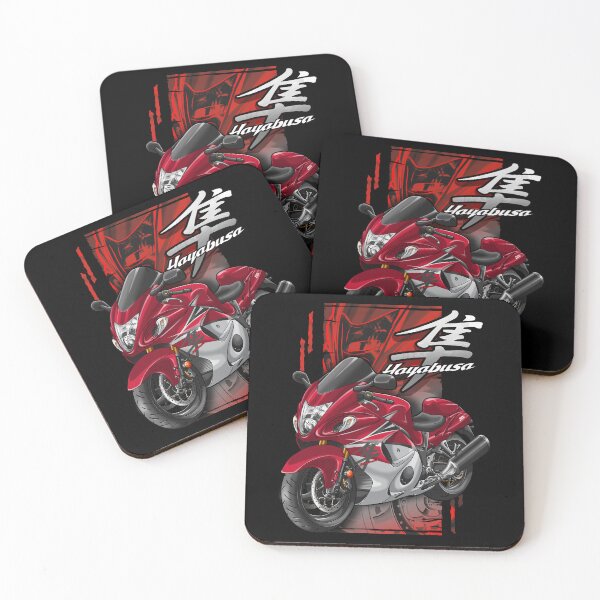 Item preview, Suzuki GSX1300R Hayabusa 2016 (Candy Daring Red & Metallic Mystic Silver) for Motorcycle Riders designed and sold by MotoApparelHub.