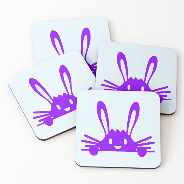 Item preview, Rabbit Hides Shyly Behind Wall Fence hiding shy designed and sold by shirt-o-mat.