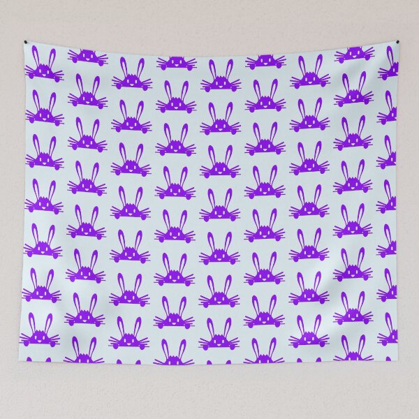 Item preview, Rabbit Hides Shyly Behind Wall Fence hiding shy designed and sold by shirt-o-mat.