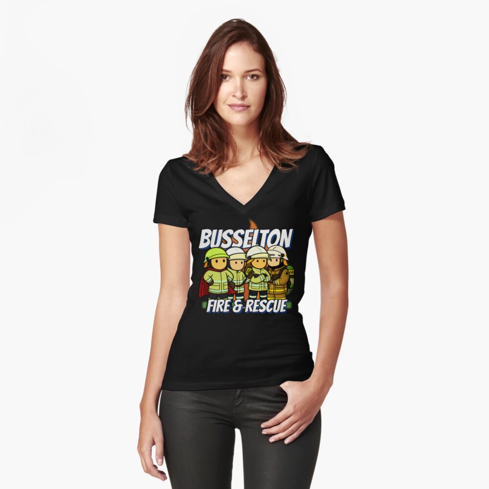 Item preview, Fitted V-Neck T-Shirt designed and sold by Flashover.