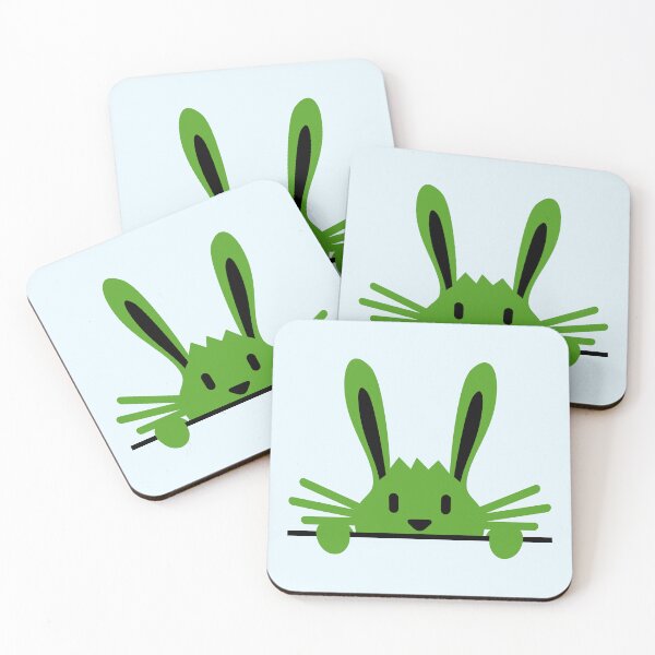 Item preview, Rabbit Hides Shyly Behind Wall Fence hiding shy designed and sold by shirt-o-mat.