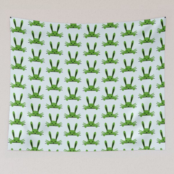Item preview, Rabbit Hides Shyly Behind Wall Fence hiding shy designed and sold by shirt-o-mat.