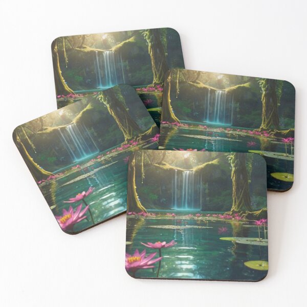 Item preview, Whispers of the Falls: A Mysterious Pond Beneath the Canopy designed and sold by BlareBlare.